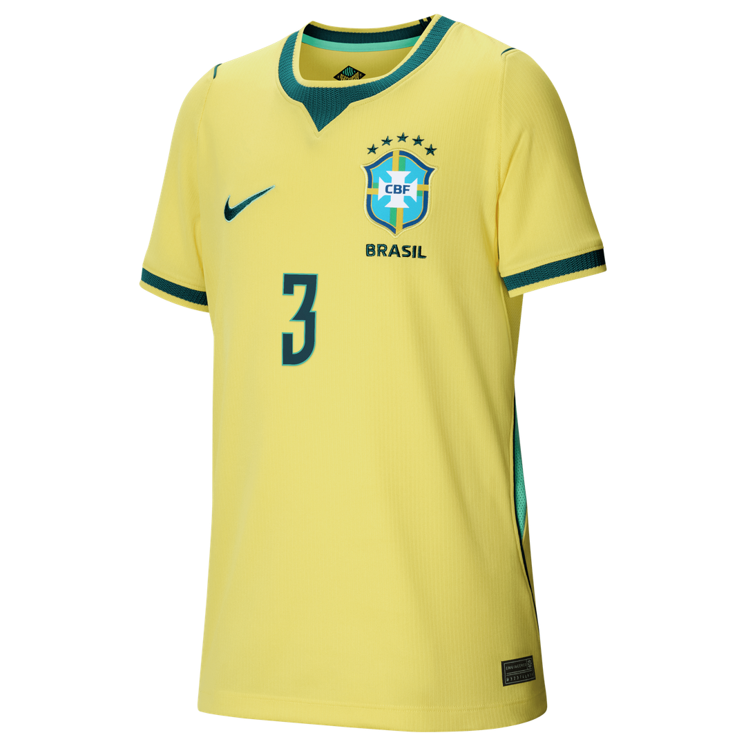 Gabriel Magalhães Brazil National Team Nike Youth 2026 Home Stadium Replica Jersey - Yellow