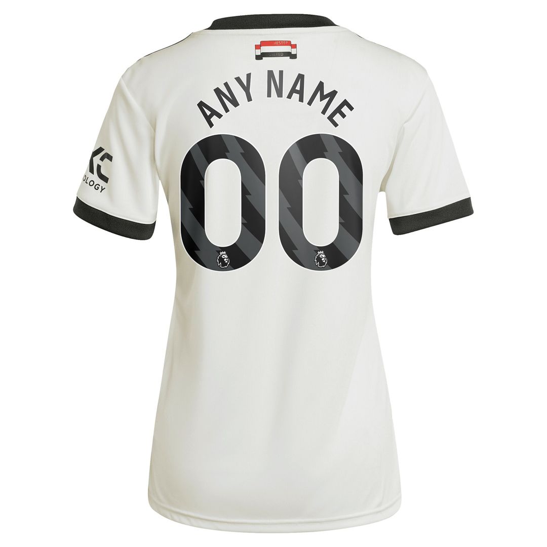 Manchester United adidas Originals Women's 2024/25 Third Custom Replica Jersey - Cream