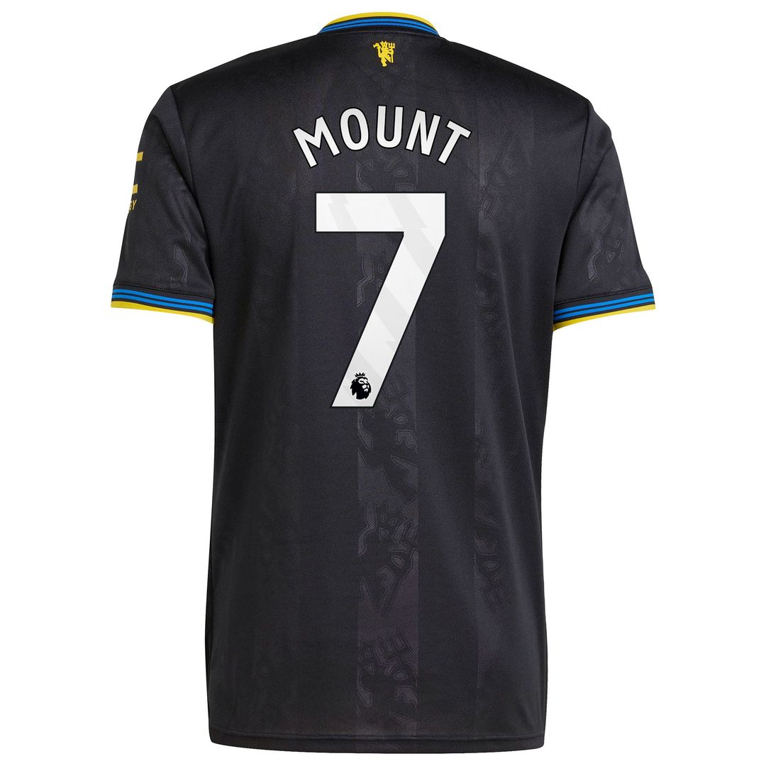 Mason Mount Manchester United adidas 2025/26 Third Replica Player Jersey - Black