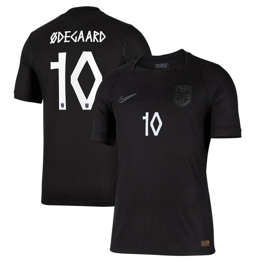 Martin Ødegaard Norway National Team Nike 2026 Away Match Authentic Jersey - Black