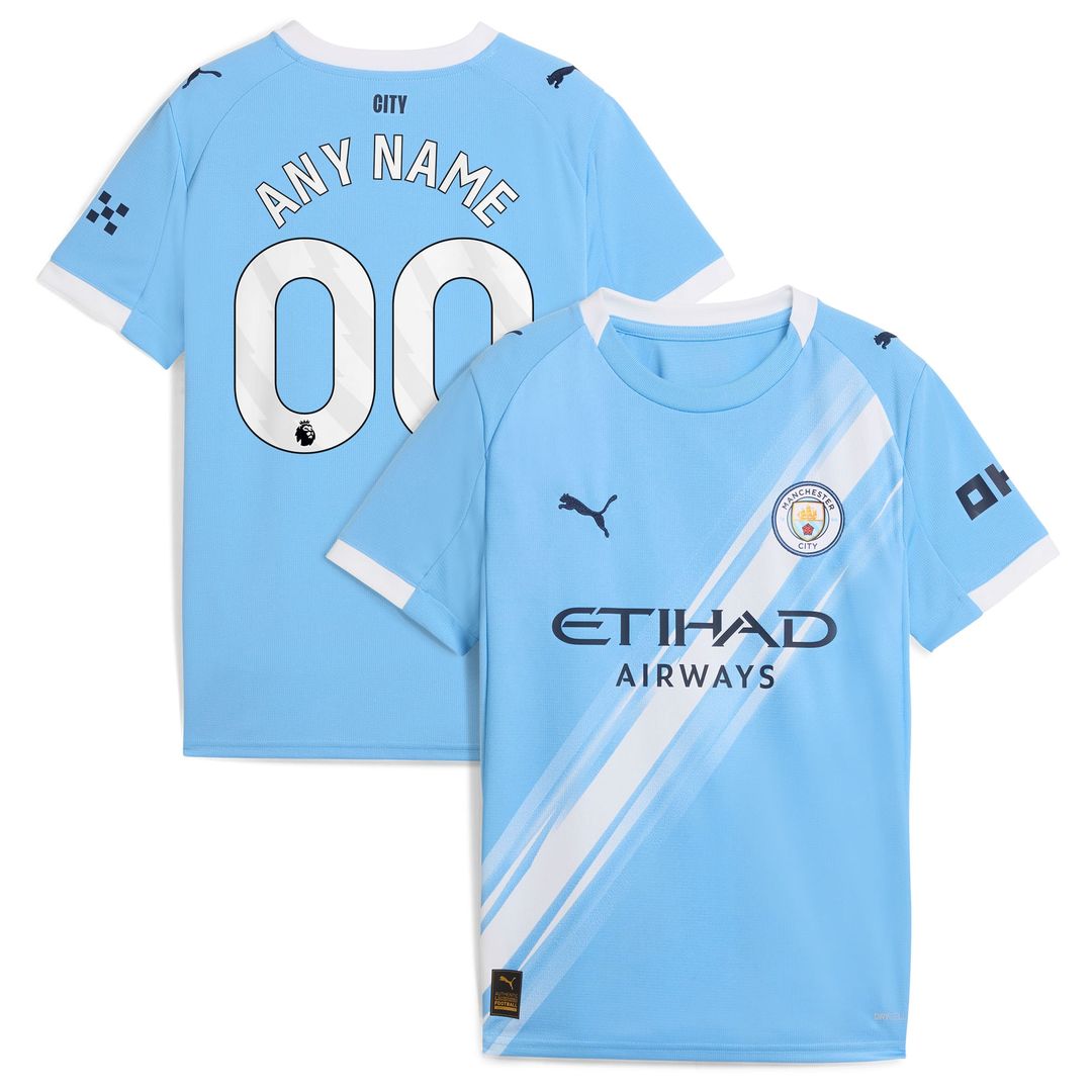 Manchester City Puma Youth 2025/26 Away Replica Custom Jersey - Black