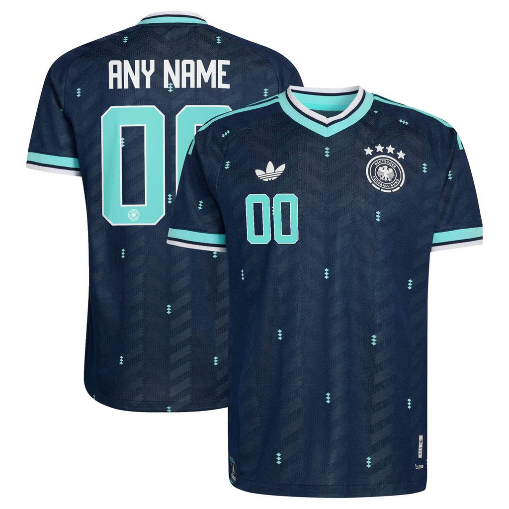 Germany National Team adidas 2026 Away On-Field Authentic Custom Jersey - Navy