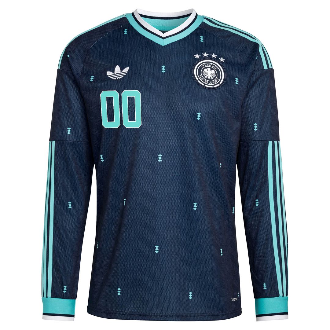 Germany National Team adidas 2026 Home Replica Long Sleeve Custom Jersey - White