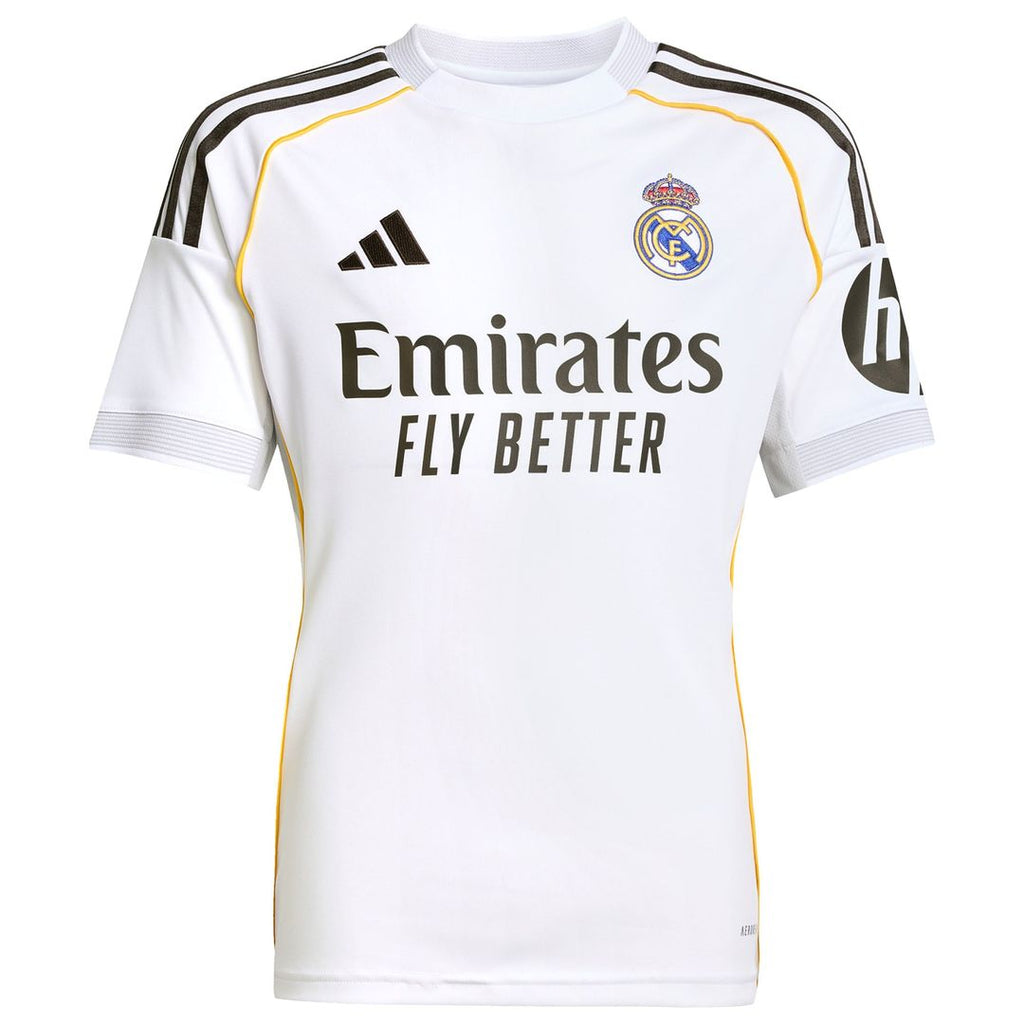 Vini Jr. Real Madrid adidas Youth 2025/26 Home Replica Jersey - White