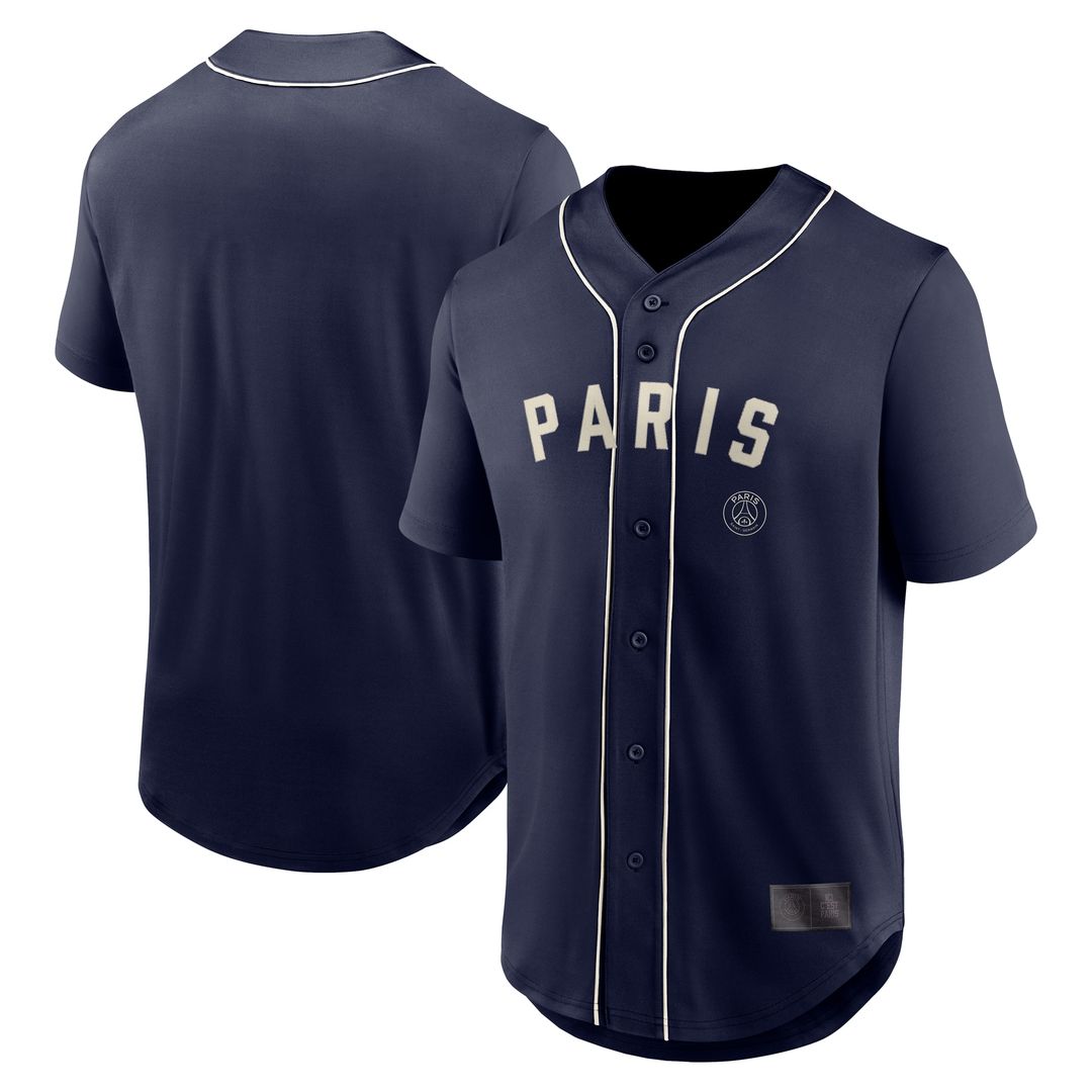 Paris Saint-Germain Fanatics Oversized Baseball Jersey - Charcoal