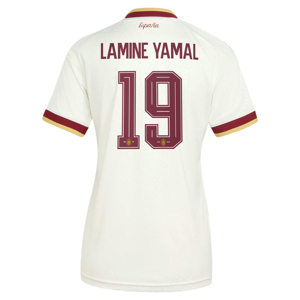 Lamine Yamal Spain National Team adidas Women's 2026 Away Replica Jersey - White