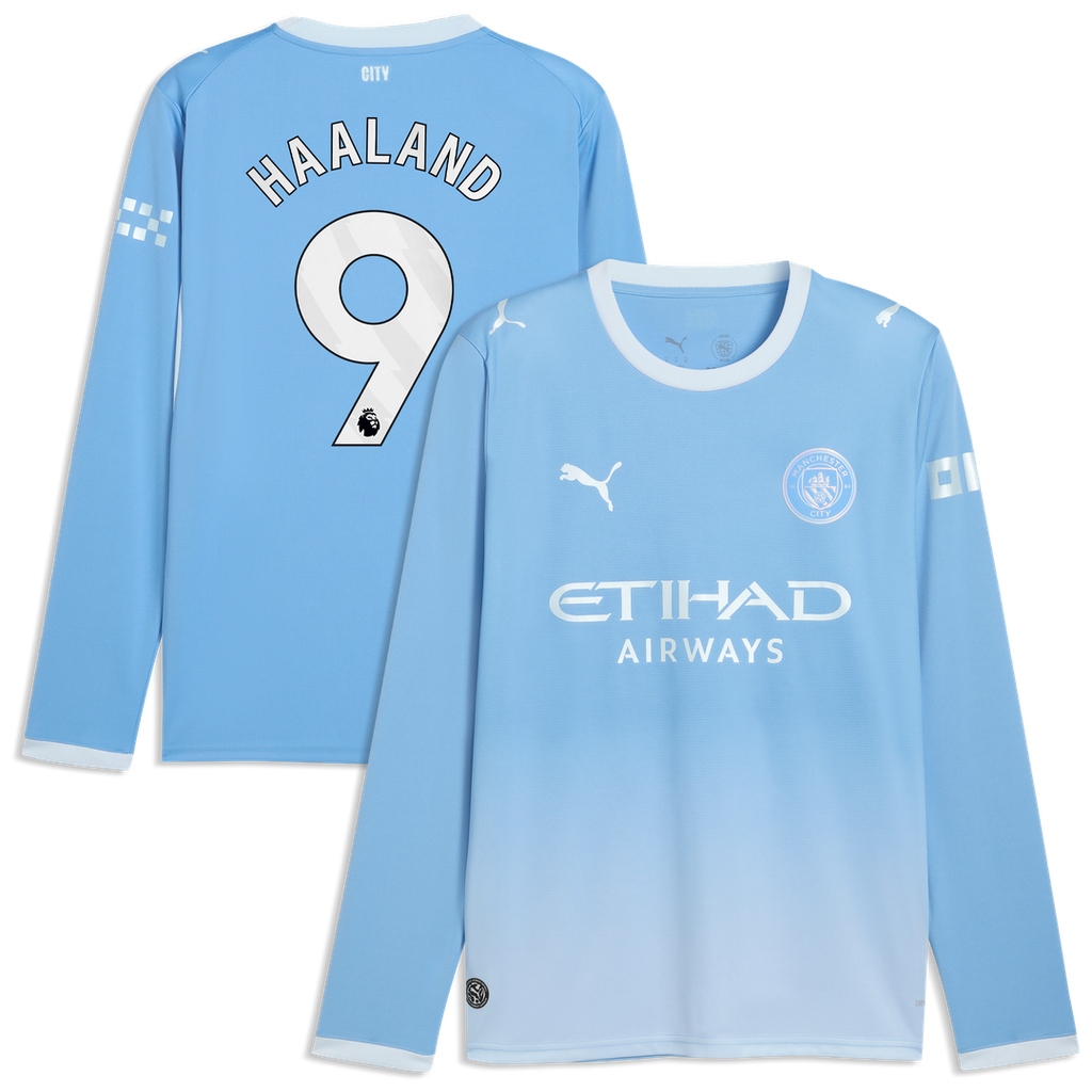 Erling Haaland Manchester City Puma 2026/27 Home Replica Long Sleeve Jersey - Light Blue