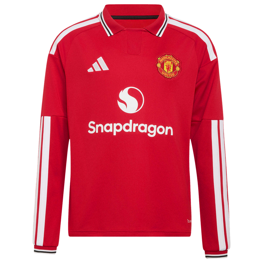 Mason Mount Manchester United adidas Youth 2026/27 Home Replica Long Sleeve Jersey - Red