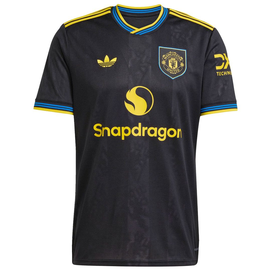 Manchester United adidas 2025/26 Third Replica Custom Jersey - Black