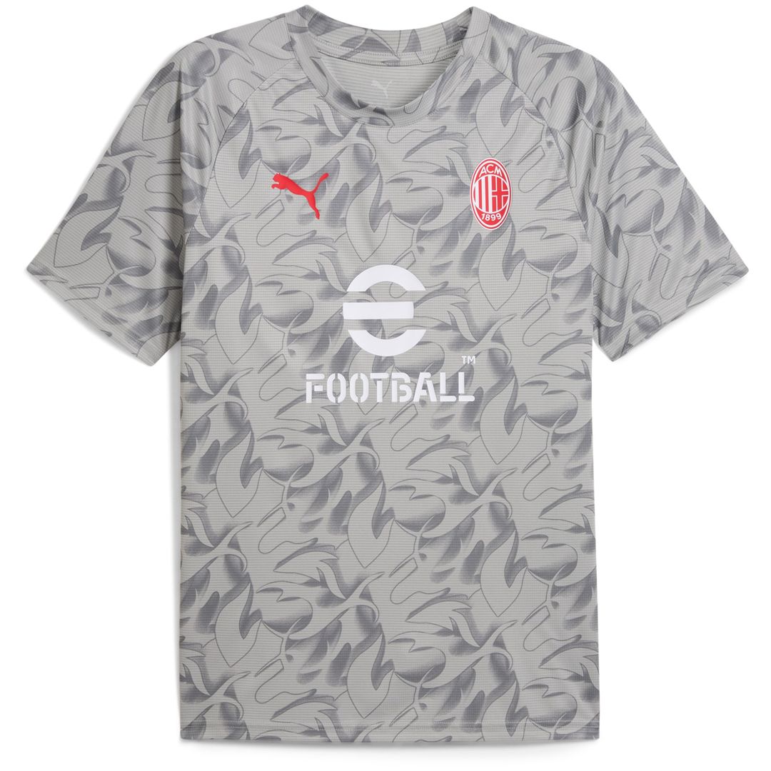 AC Milan Puma 2025/26 Pre-Match Training Jersey - Gray