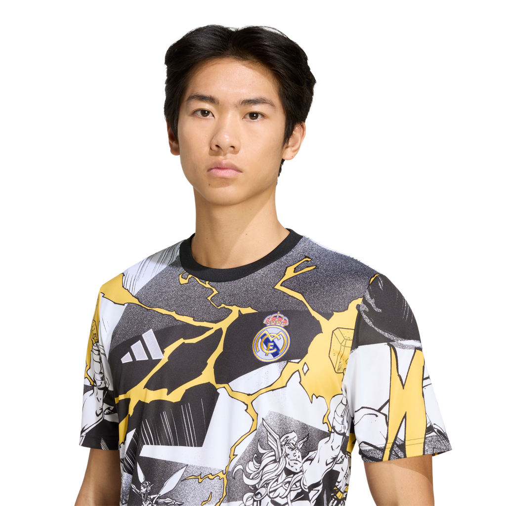 Real Madrid x Marvel adidas AEROREADY 2025/26 Pre-Match Top - White