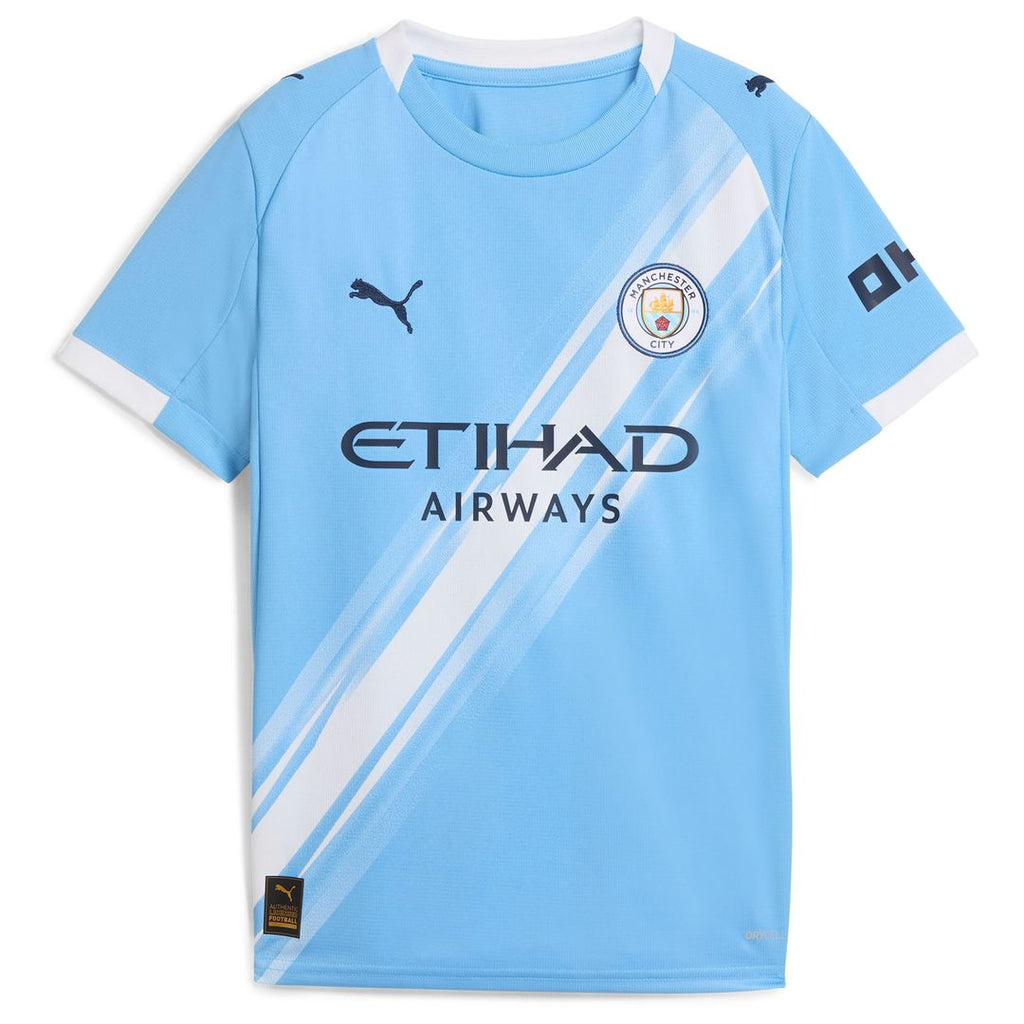 Manchester City Puma Youth 2025/26 Home Replica Custom Jersey - Sky Blue