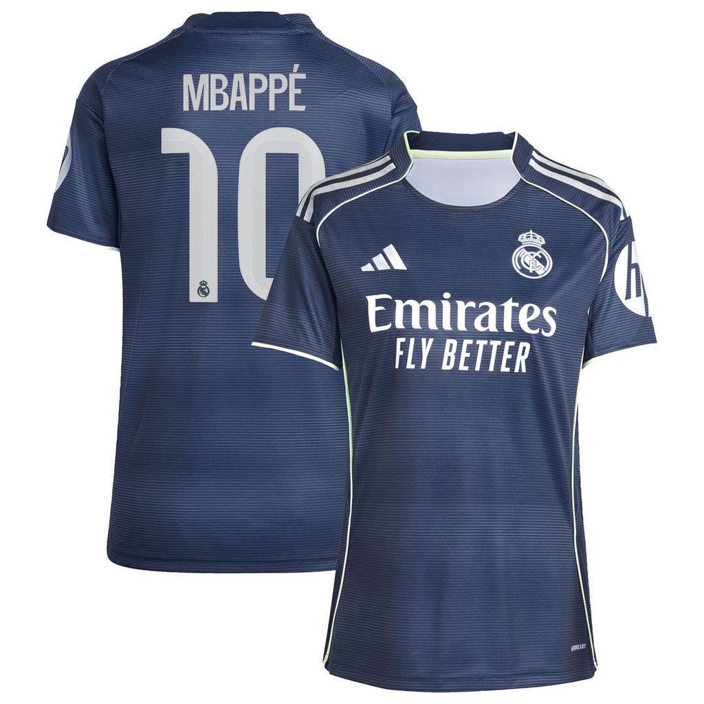 Kylian Mbappé Real Madrid adidas Women's 2025/26 Away Replica Player Jersey - Blue