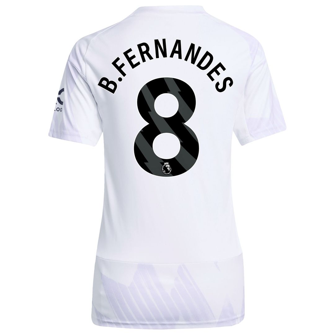 Bruno Fernandes Manchester United adidas Women's 2025/26 Away Replica Player Jersey - White