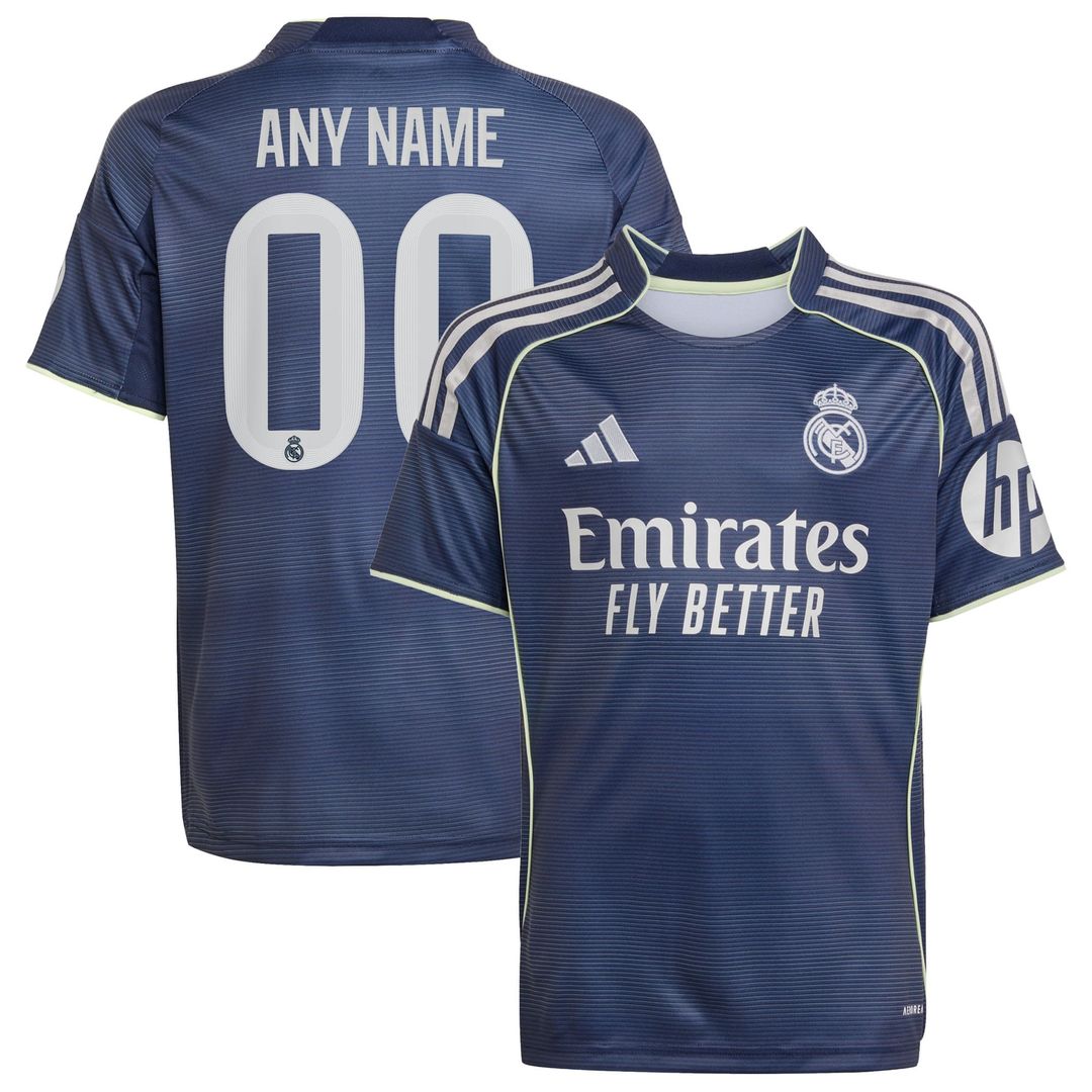 Real Madrid adidas Youth 2025/26 Home Replica Custom Jersey - White