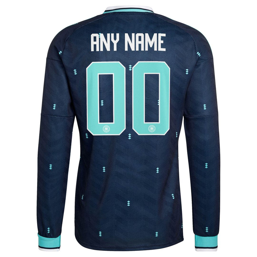 Germany National Team adidas 2026 Home Replica Long Sleeve Custom Jersey - White