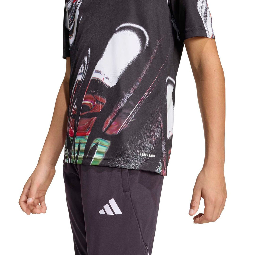 Manchester United adidas Youth 2025/26 Pre-Match Training Jersey - Black