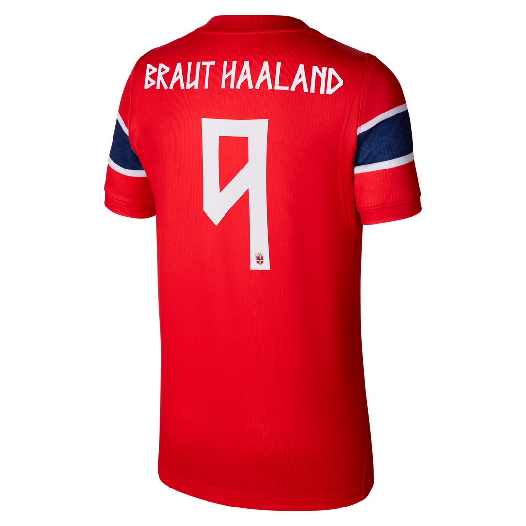 Erling Haaland Norway National Team Nike Youth 2026 Home Stadium Replica Jersey - Red