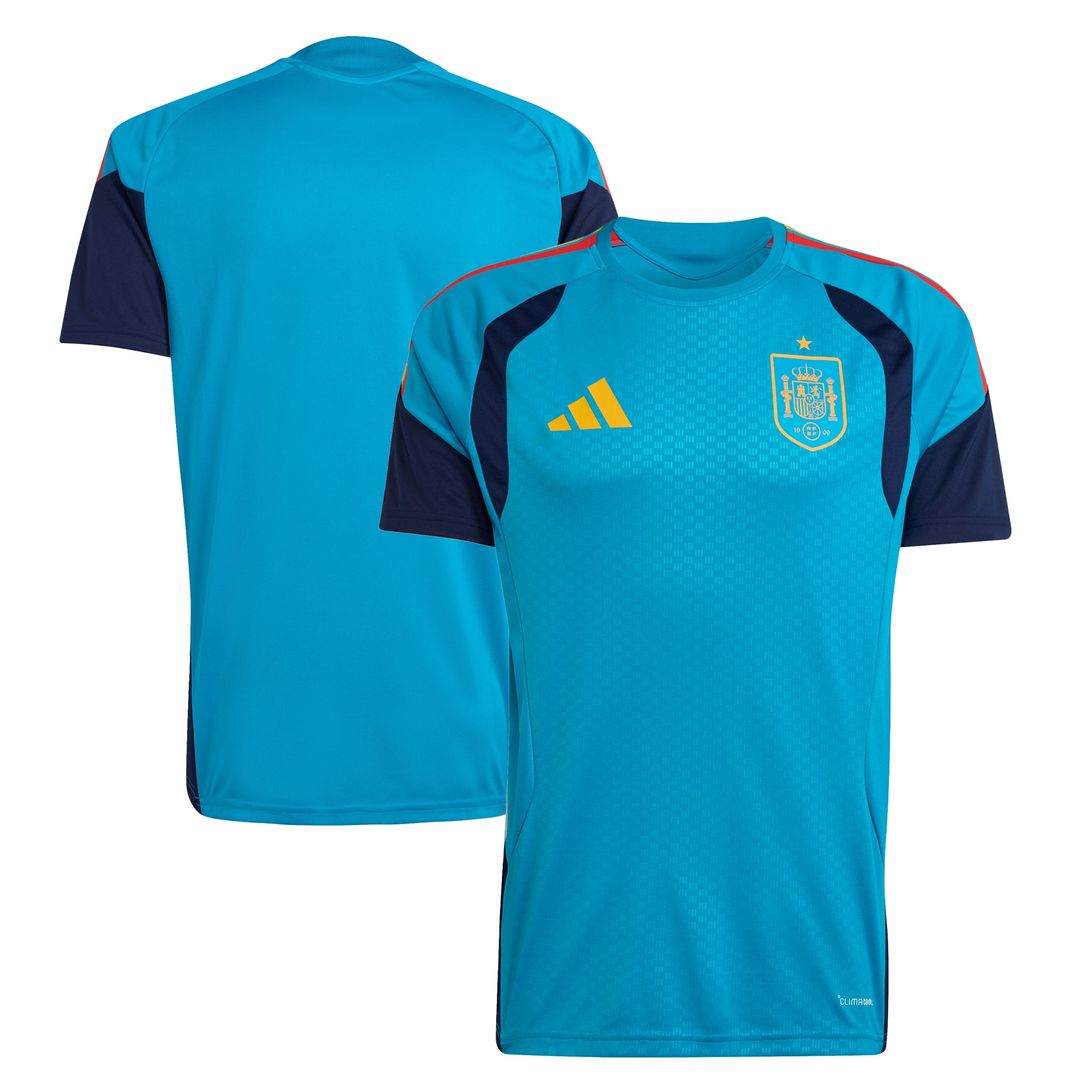 Spain National Team adidas 2026 Home Tiro Training Jersey - Turquoise