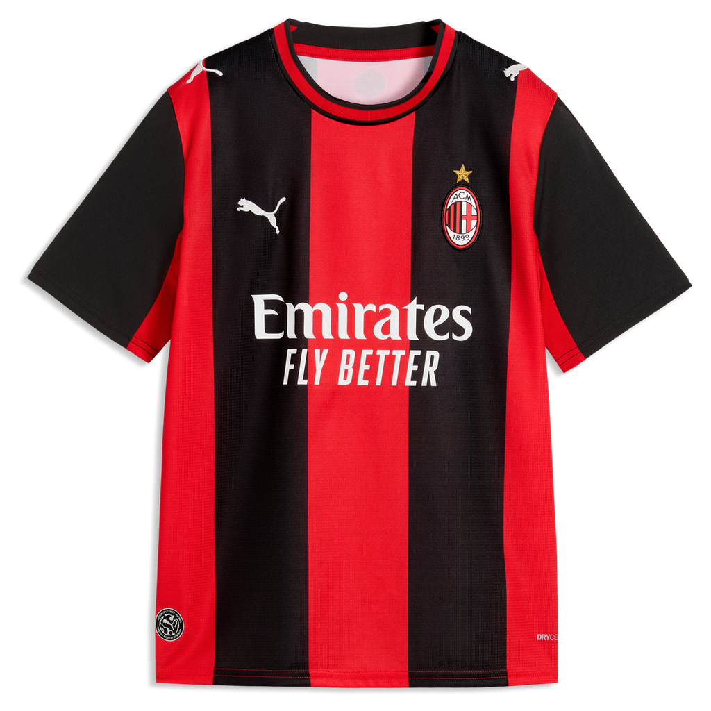 Christian Pulisic AC Milan Puma Youth 2026/27 Home Replica Jersey - Black/Red