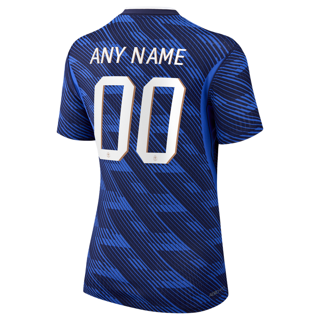 France National Team Nike Women's 2026 Home Match Authentic Custom Jersey - Blue