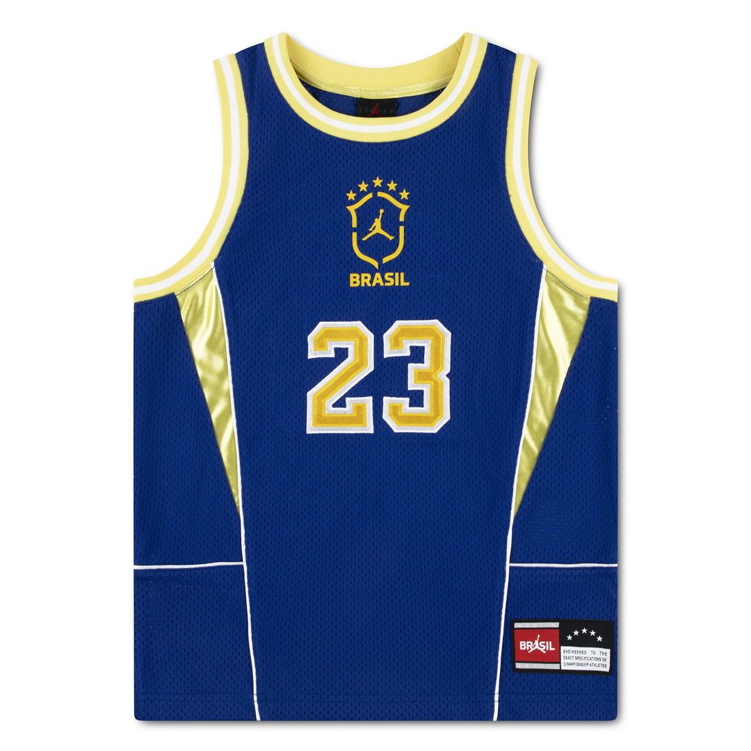 Brazil National Team Jordan Brand Youth Mesh Basketball Fashion Jersey - Royal
