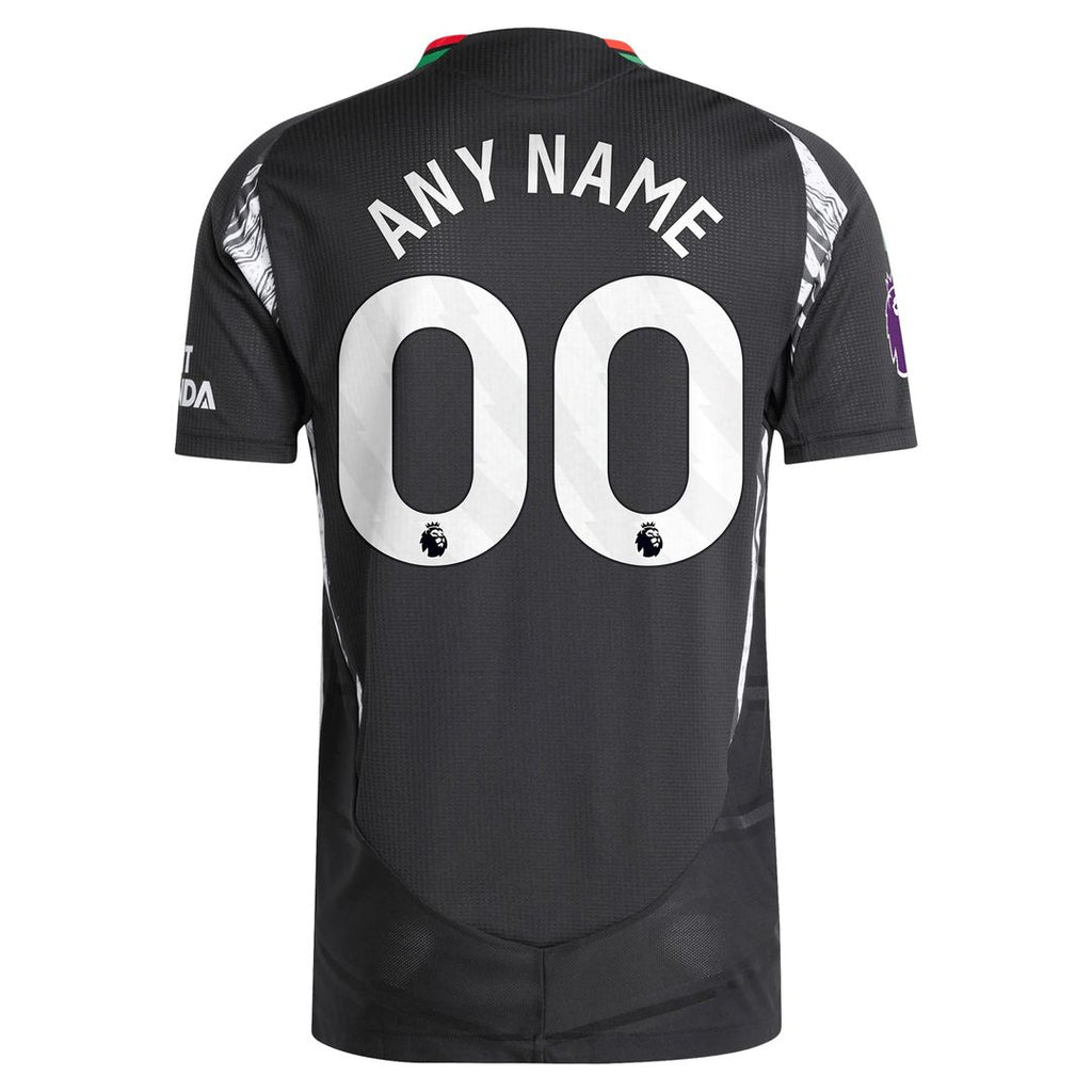 Arsenal adidas 2024/25 Away Authentic Custom Jersey - Black