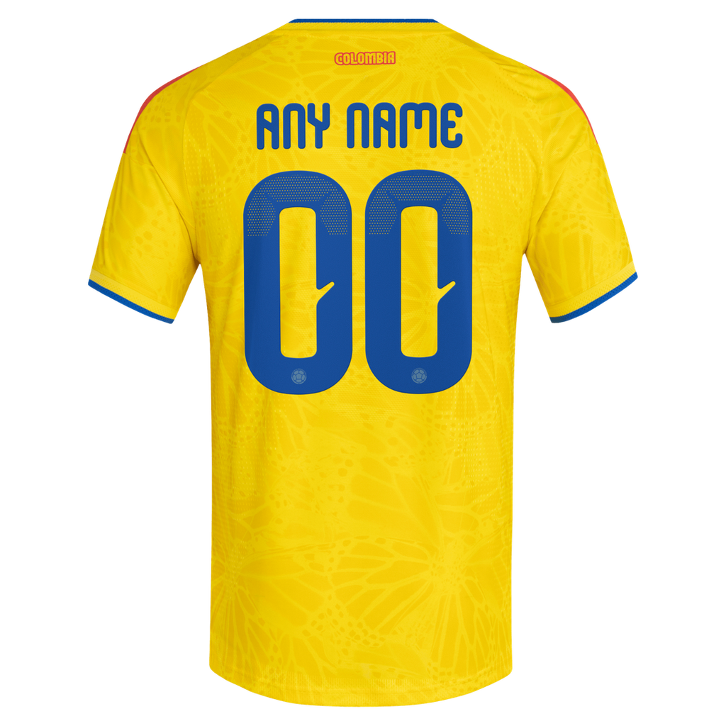 Colombia National Team adidas 2026 Home On-Field Authentic Custom Jersey - Yellow