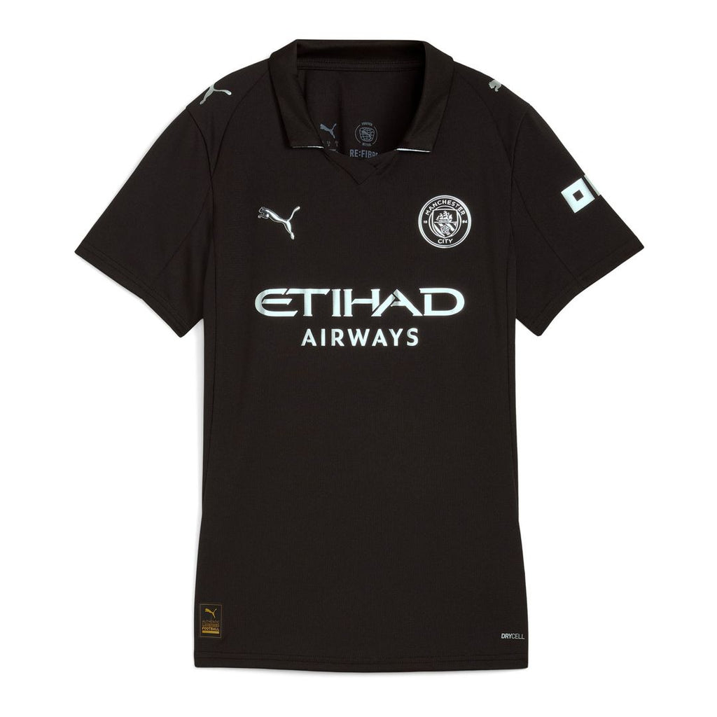 Manchester City Puma Women's 2025/26 Away Replica Jersey - Black