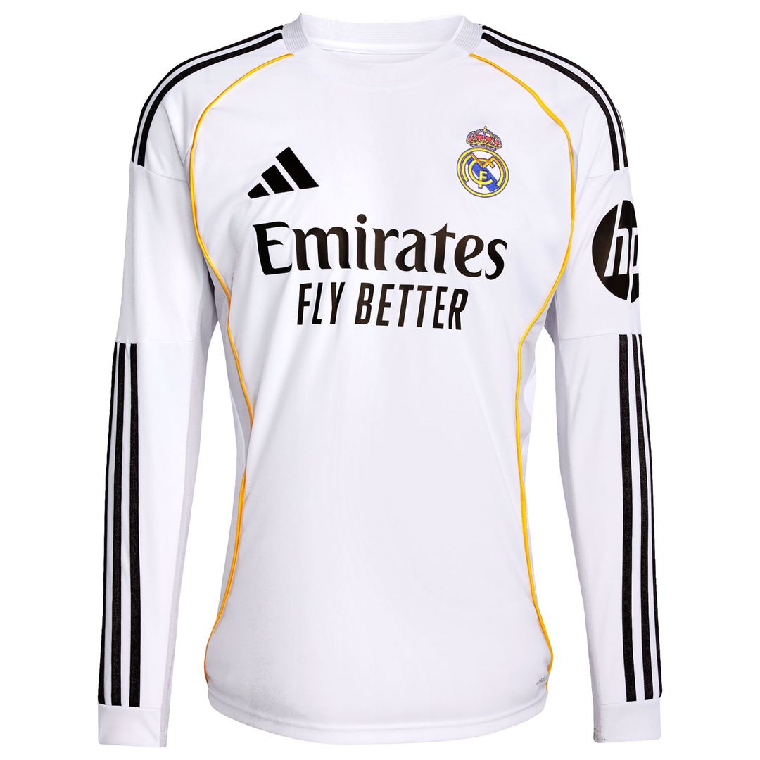 Kylian Mbappé Real Madrid adidas 2025/26 Home Replica Player Jersey - White
