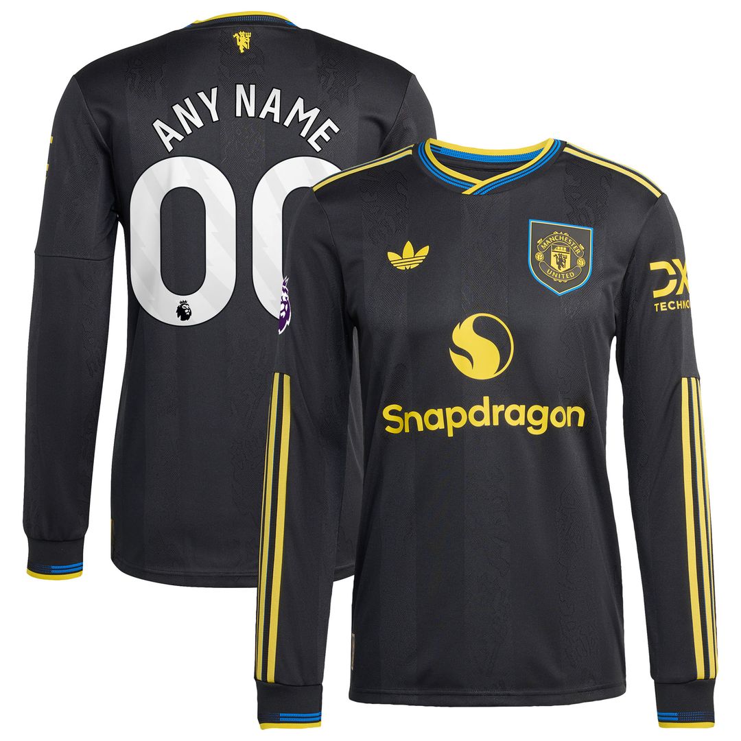 Manchester United adidas Home 2025/26 Custom Authentic Long Sleeve Jersey - Red