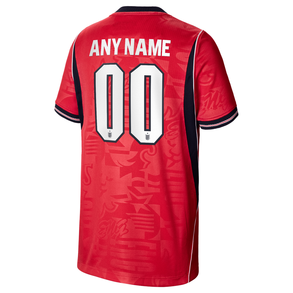 England National Team Nike Youth 2026 Away Stadium Replica Custom Jersey - Red