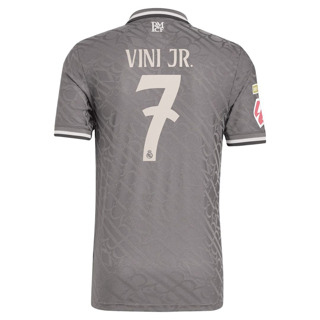 Vini Jr. Real Madrid adidas Originals 2024/25 Third Authentic Player Jersey - Charcoal