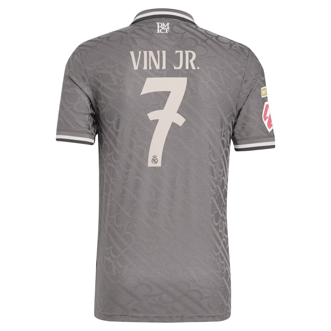 Vini Jr. Real Madrid adidas Originals 2024/25 Third Authentic Player Jersey - Charcoal