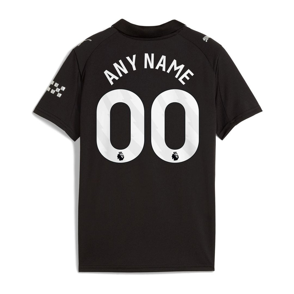 Manchester City Puma Youth 2025/26 Away Replica Custom Jersey - Black