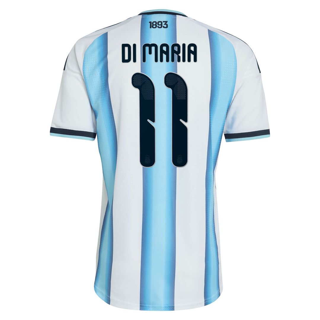Angel Di Maria Argentina National Team adidas 2026 Home Authentic Jersey - White