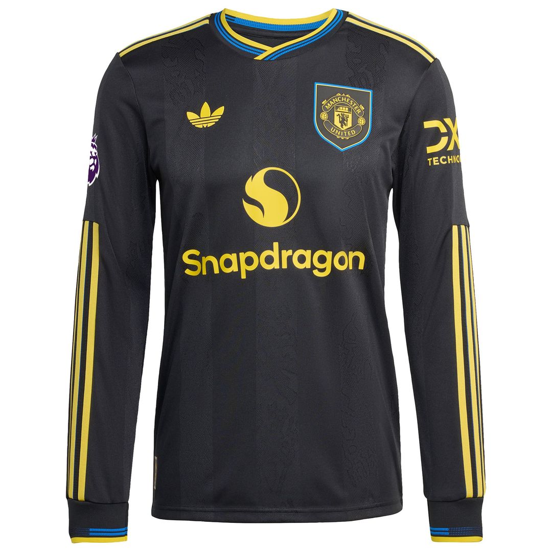 Mason Mount Manchester United adidas 2025/26 Third Authentic Long Sleeve Player Jersey - Black