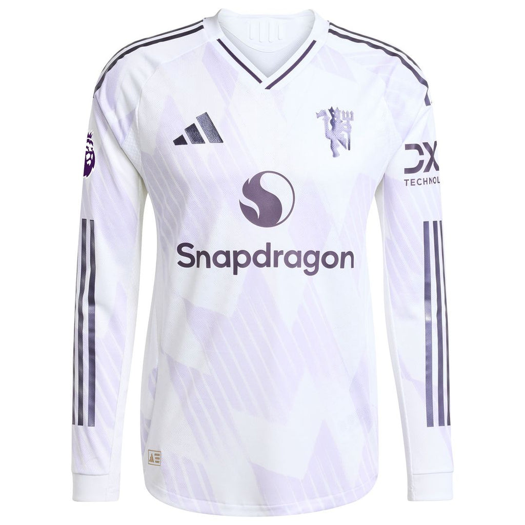 Amad Diallo Manchester United adidas 2025/26 Away Authentic Long Sleeve Player Jersey - White