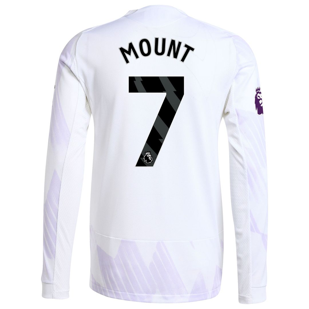 Mason Mount Manchester United adidas 2025/26 Third Authentic Long Sleeve Player Jersey - Black