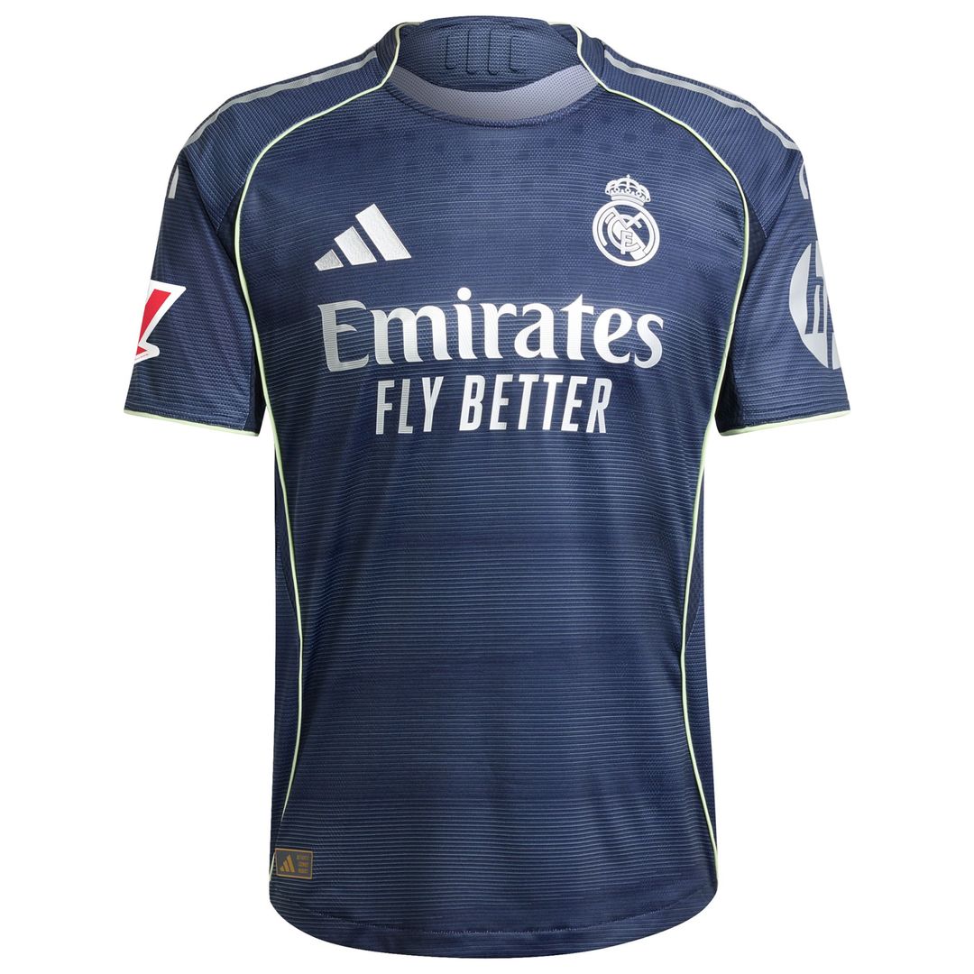 Real Madrid adidas 2025/26 Away Authentic Custom Jersey - Blue