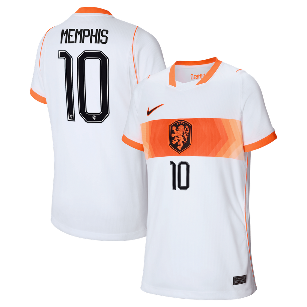 Memphis Depay Netherlands National Team Nike Youth 2026 Away Stadium Replica Jersey - White