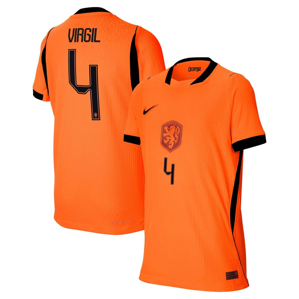 Virgil van Dijk Netherlands National Team Nike Youth 2026 Home Match Authentic Jersey - Orange
