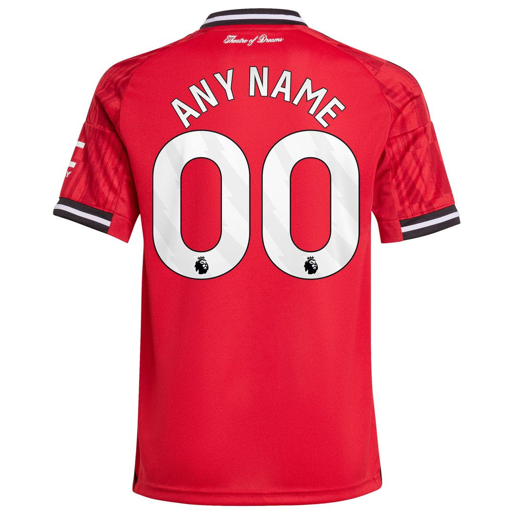 Manchester United adidas Youth 2025/26 Away Replica Custom Jersey - White