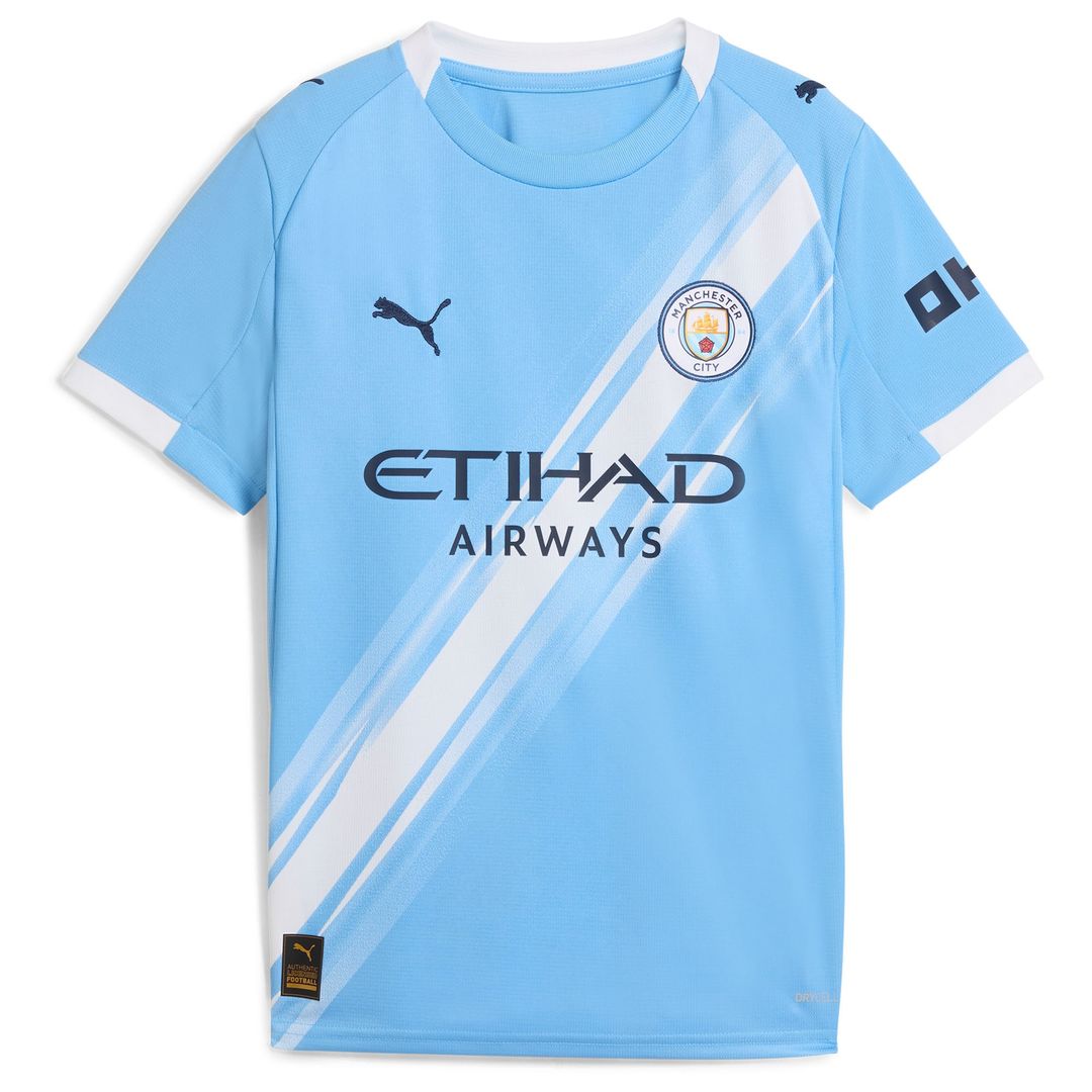 Manchester City Puma Youth 2025/26 Home Replica Jersey - Sky Blue