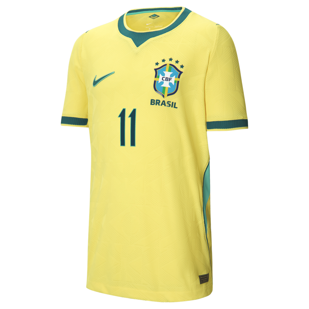 Raphinha Brazil National Team Nike Youth 2026 Home Match Authentic Jersey - Yellow