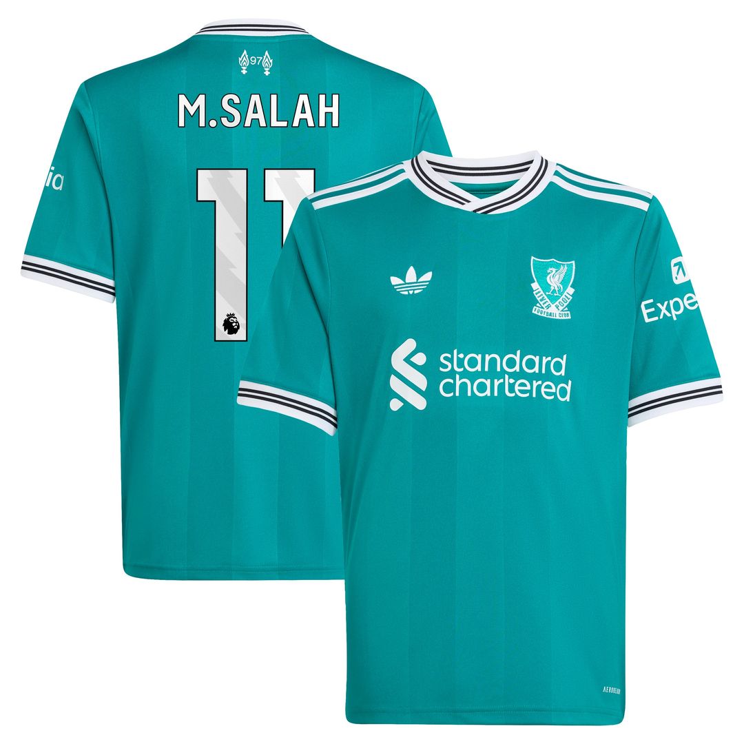 Mohamed Salah Liverpool adidas Youth 2025/26 Home Replica Jersey - Red