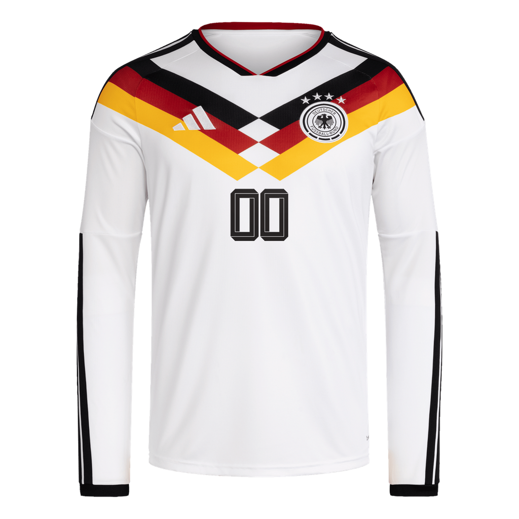 Germany National Team adidas 2026 Away Replica Long Sleeve Custom Jersey - Navy