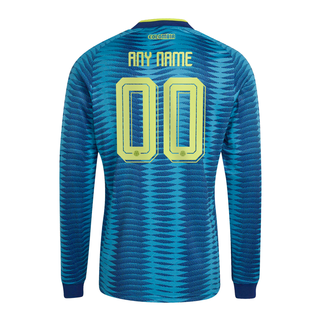 Colombia National Team adidas 2026 Home Replica Long Sleeve Custom Jersey - Yellow