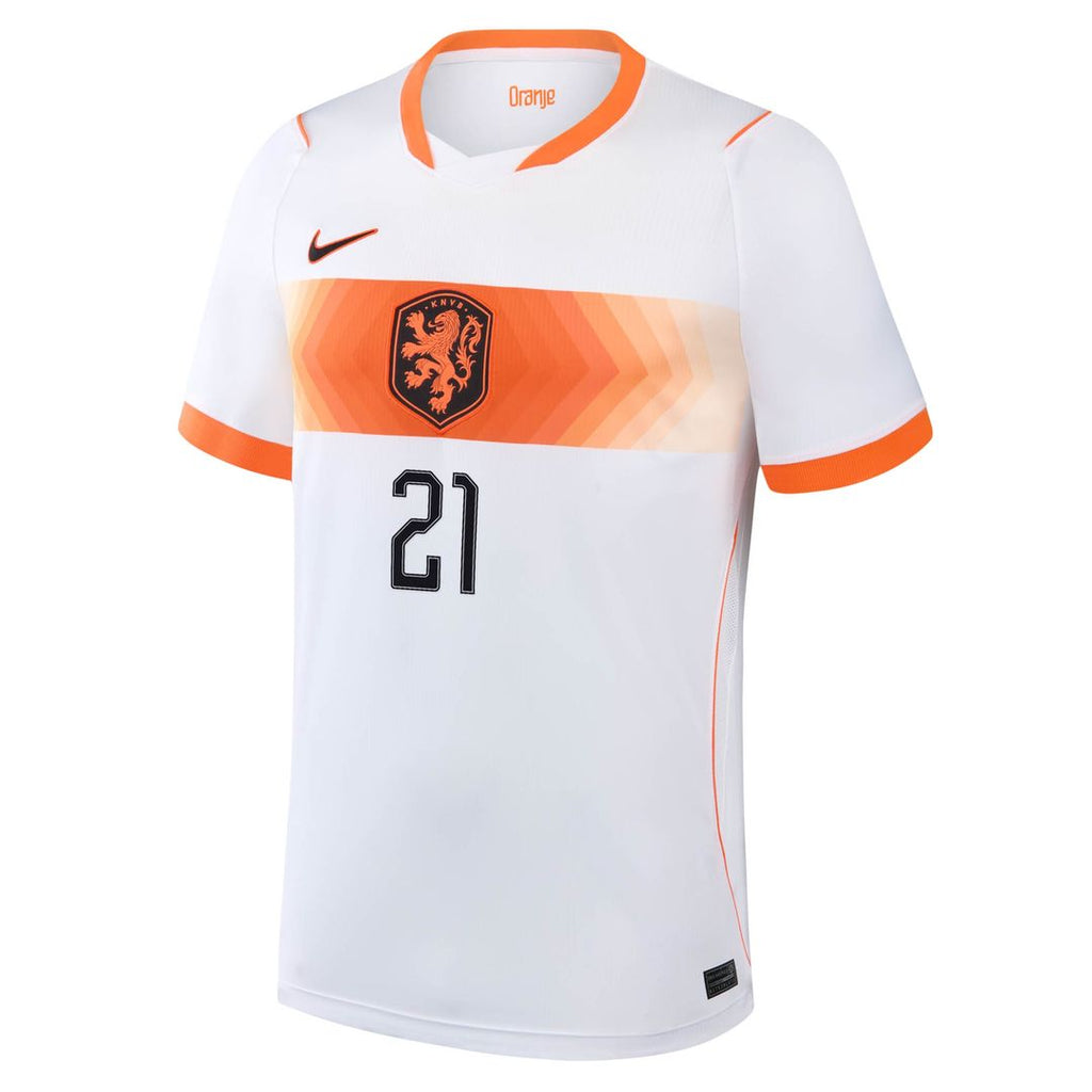 Frenkie de Jong Netherlands National Team Nike 2026 Away Stadium Replica Jersey - White