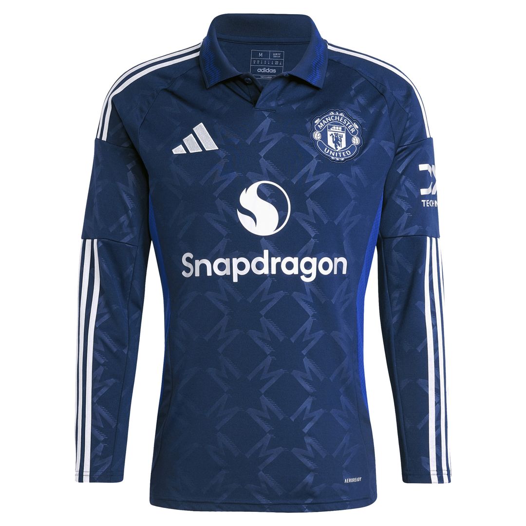 Rasmus Højlund Manchester United adidas 2024/25 Away Replica Long Sleeve Player Jersey - Navy
